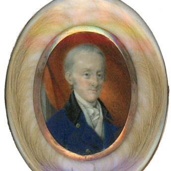 Portrait miniature of a gentleman painted by Scottish artist John Bogle