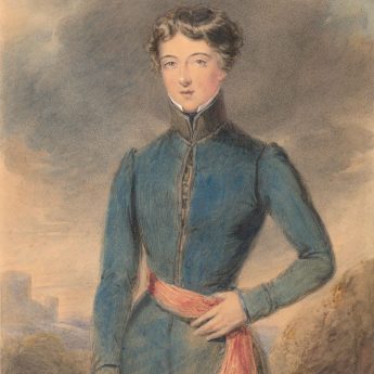 Watercolour portrait of a Regency gentleman