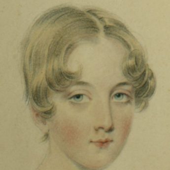Pastel portrait of a young girl by Josiah Slater, 1813