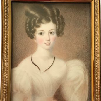 Portrait miniature of Miss Gunning by American artist, George Freeman, 1831