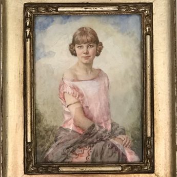 Miniature portrait Ailsa Matthews painted by Nellie Hepburn Edmunds