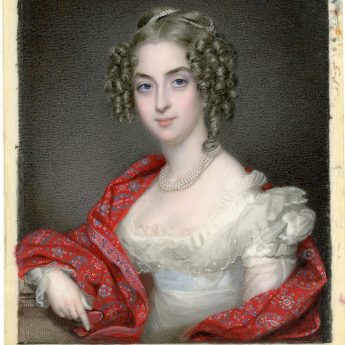Miniature portrait of a pretty young lady by Charles Jagger