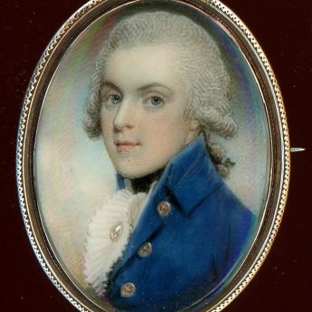 Miniature portrait of a naval gentleman by Samuel Shelley