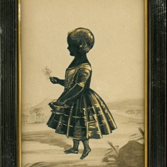 Cut and gilded silhouette of Isabella Henderson Thomson