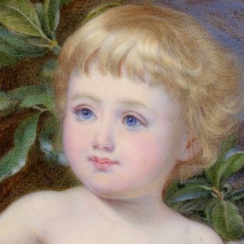 Delightful miniature portrait of Mabel Elizabeth Ponsonby painted by Annie Dixon