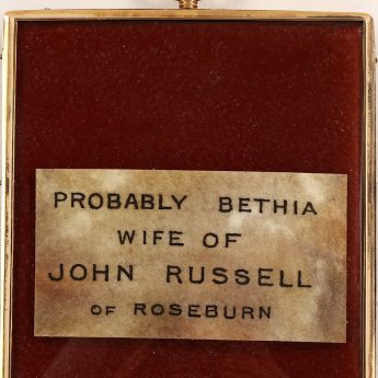 Miniature portrait of Bethia Russell painted by Alexander Gallaway