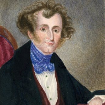 Watercolour of Charles Henry de la Poir MacMurrough Murphy sketched by his sister in 1856