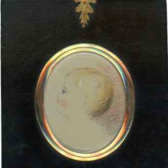 Miniature pastel portrait of a child
