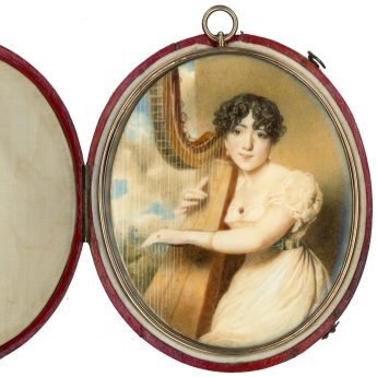 A stunning portrait miniature of Jane Eliza Doddington Sherwood painted by Martha Bellet Browne