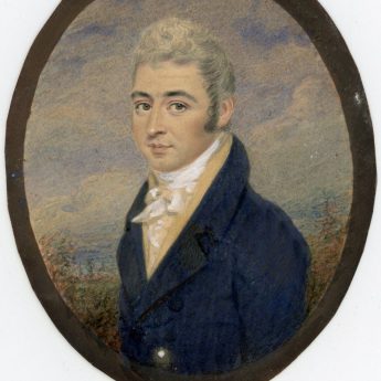 Watercolour portrait of a gentleman painted by John Smart Junior, signed and dated 1808