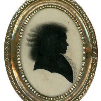 Small painted silhouette of a lady by Francis Torond