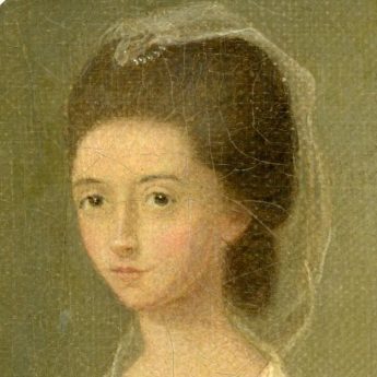 Georgian portrait of Miss Anne Walker, oil on canvas