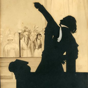Augustin Edouart, cut silhouette of Scottish preacher Edward Irving