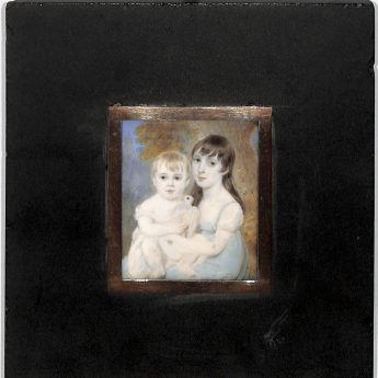 Miniature portrait of Sir Francis Grant and his sister as children