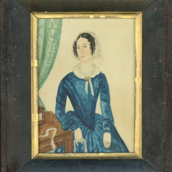 Provincial School watercolour portrait of a lady
