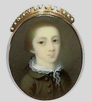 Miniature portrait of a little boy by Gustavus Hamilton