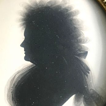 18th Century Painted Silhouette on Plaster by J. Thomason of Dublin