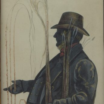 John Church Dempsey silhouette of a whipseller