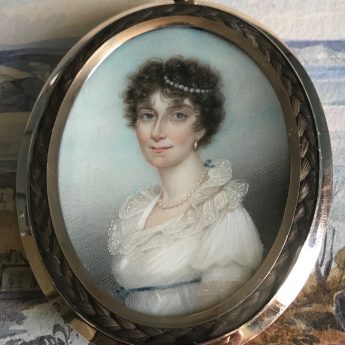 Portrait miniature of a lady by William Thicke