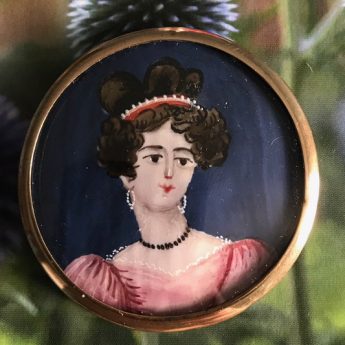 Miniature of a lady in pink