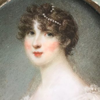 Miniature portrait of a lady by Samuel Shelley