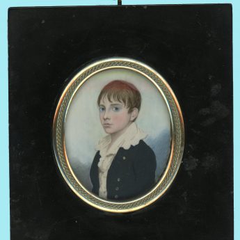 A pair of miniature portraits by Frederick Buck
