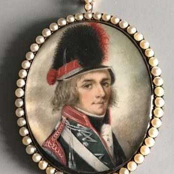 Miniature portrait of a Yeomanry officer dated 1796