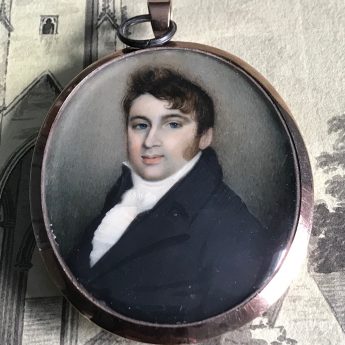 Miniature portrait of a portly gentleman