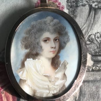 Miniature portrait of a lady after Plimer