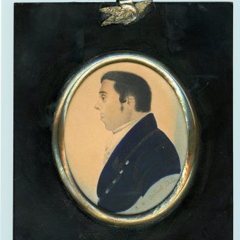 B.W. Gilbert watercolour profile of a gentleman