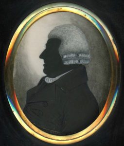 Silhouette painted on ivory by Thomas London