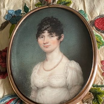 Miniature portrait of Mrs Stone by John Jukes