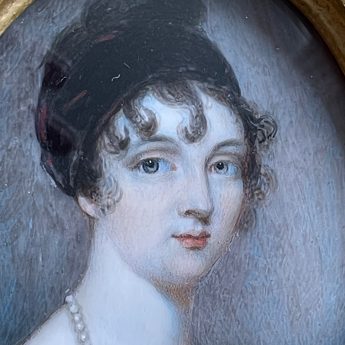 Manner of Stroely, miniature portrait of Frances Torr