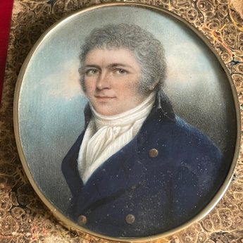Miniature portrait of James Carpenter, bookseller by Nathaniel Plimer