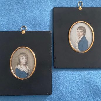 Pair of miniature portrait by Vispre