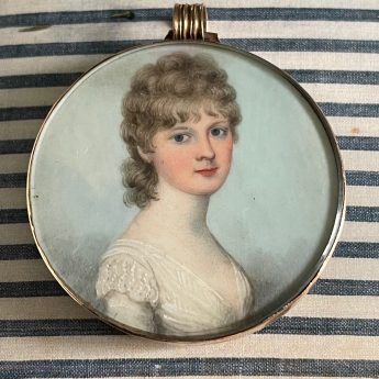 Frederick Buck, circular miniature portrait