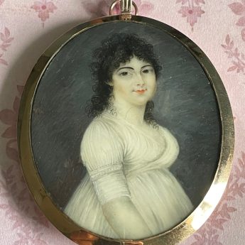 Georgian miniature portrait of a pregnant lady