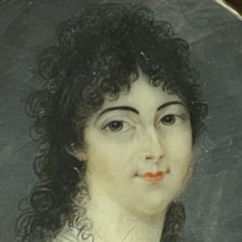 Georgian miniature portrait of a pregnant lady