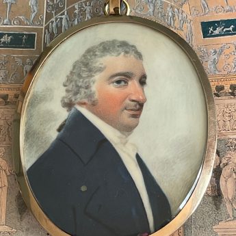 Miniature portrait of a named gentleman by John Downman