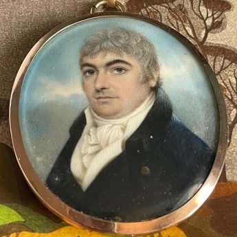 Portrait miniature of a gentleman by Nathaniel Plimer