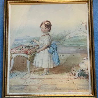 Mary Ann Musgrave, watercolour portrait of a child