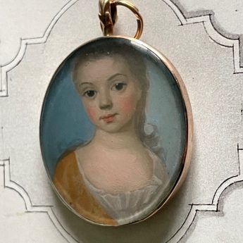 Miniature portrait of a girl by James Smart