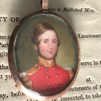Miniature portrait of a young officer