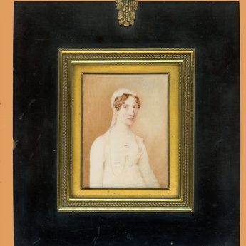 Miniature portrait of a Regency lady by Miss Hale