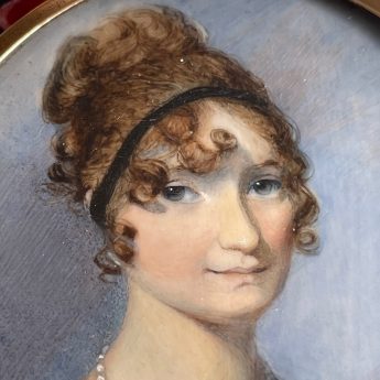 Miniature portrait of a young Regency lady