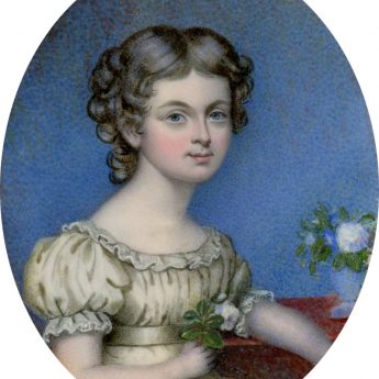 Charles Osborne, miniature portrait of his daughter Charlotte Elizabeth