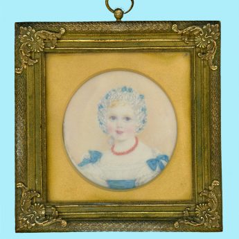 Anthony Stewart, miniature portrait of Lady Rose Fane