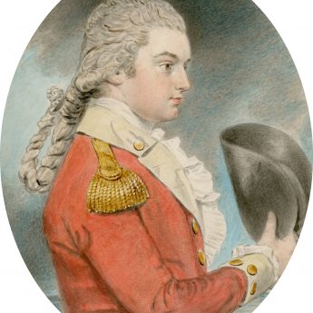 Watercolour portrait of an officer by John Downman