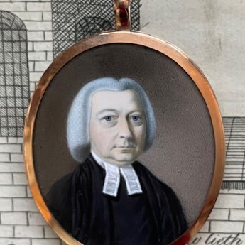 A pair of miniature portraits of a vicar and his wife