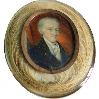 Portrait miniature of a gentleman painted by Scottish artist John Bogle